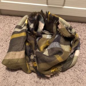 Blanket scarf plaid